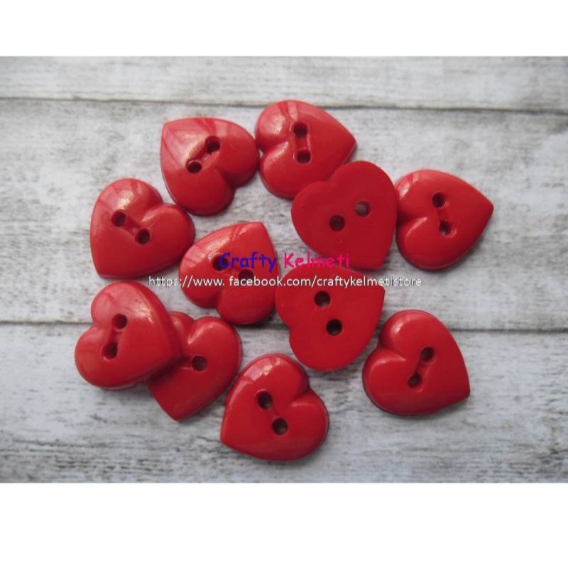 Cute Heart Buttons (12mmx13mm) | Shopee Philippines