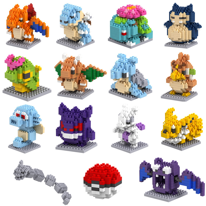 12Pcs Set Pokemon Pikachu Lego Compatible Building Blocks Mini