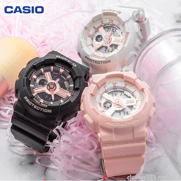 Baby g black outlet and pink watch