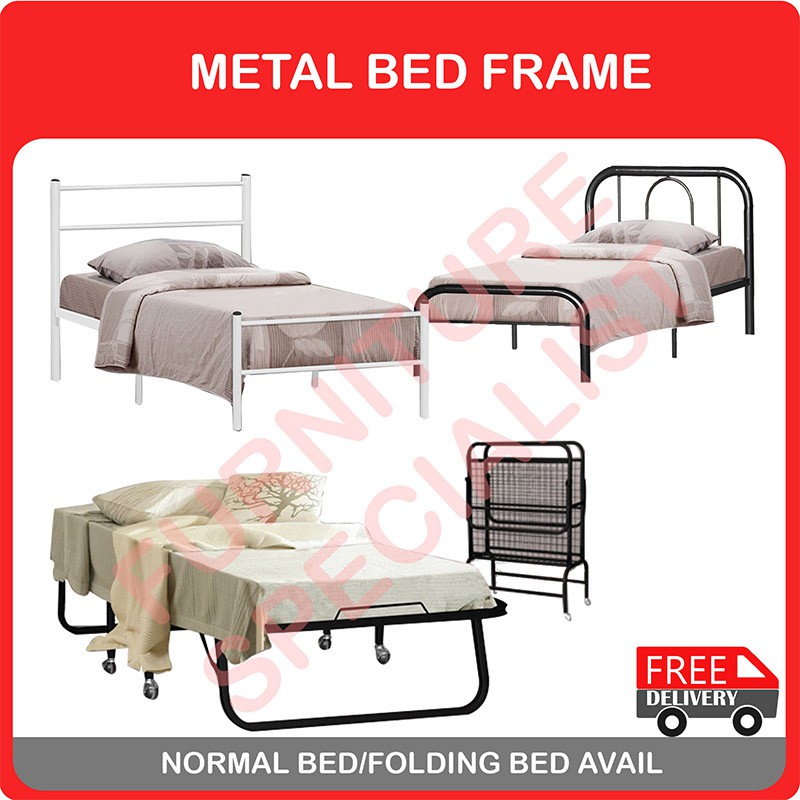 Furniture Specialist SINGLE METAL BED FRAME/PULLOUT BED Shopee