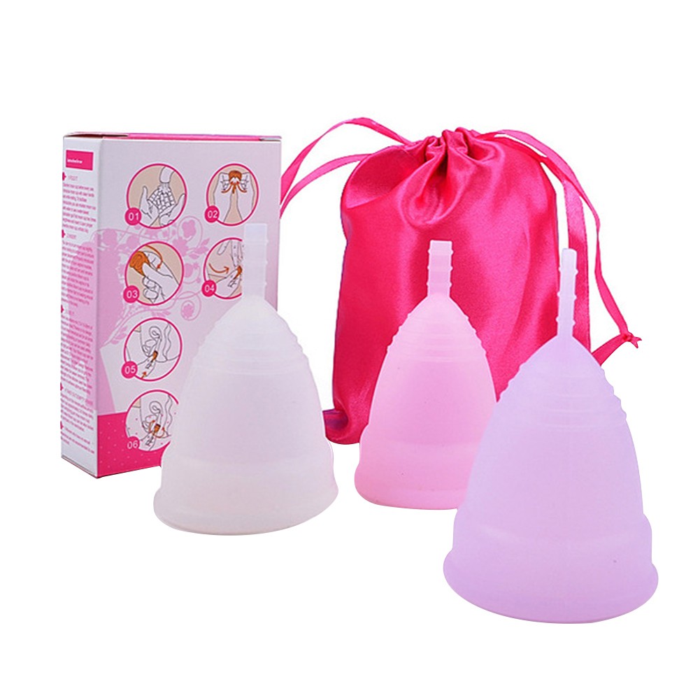 Icare Soft Menstrual Silicone Period Cup Large Small Size For Feminine 