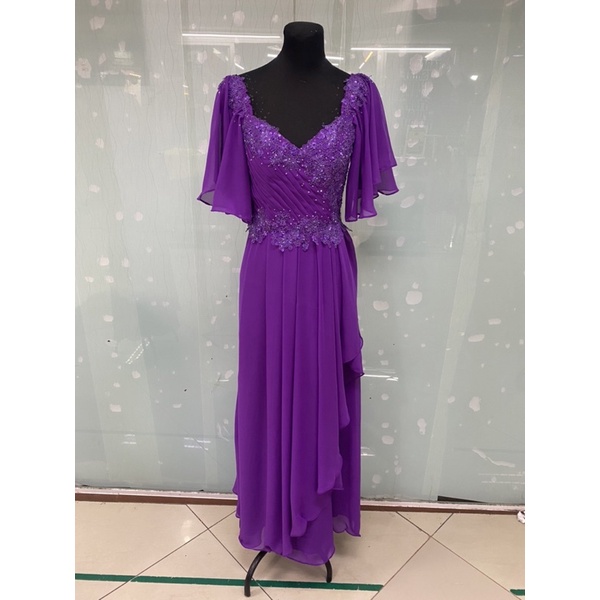 purple dress philippines Manila Church Wedding