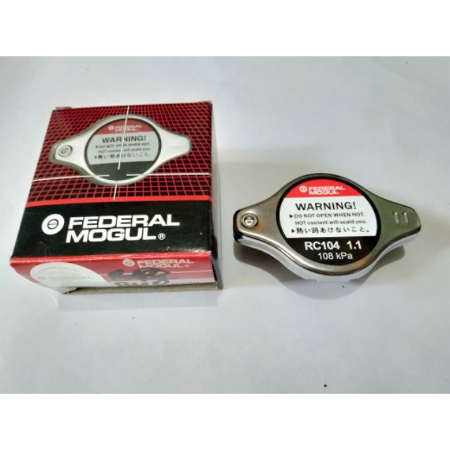 Federal Mogul Radiator Cap RC104 1.1kg/cm2 for Plastic and Fully ...