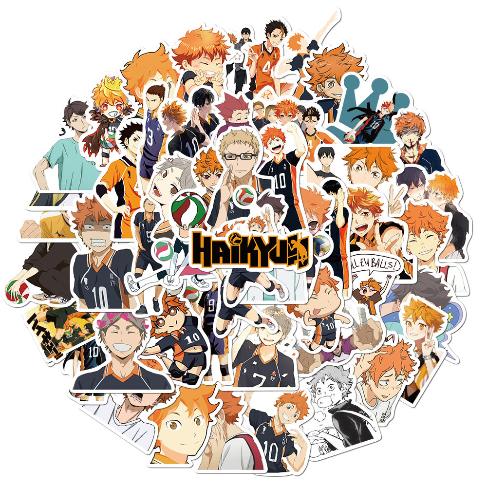52PCS Haikyuu Stickers Japanese Anime Sticker Decal on Guitar Suitcase ...