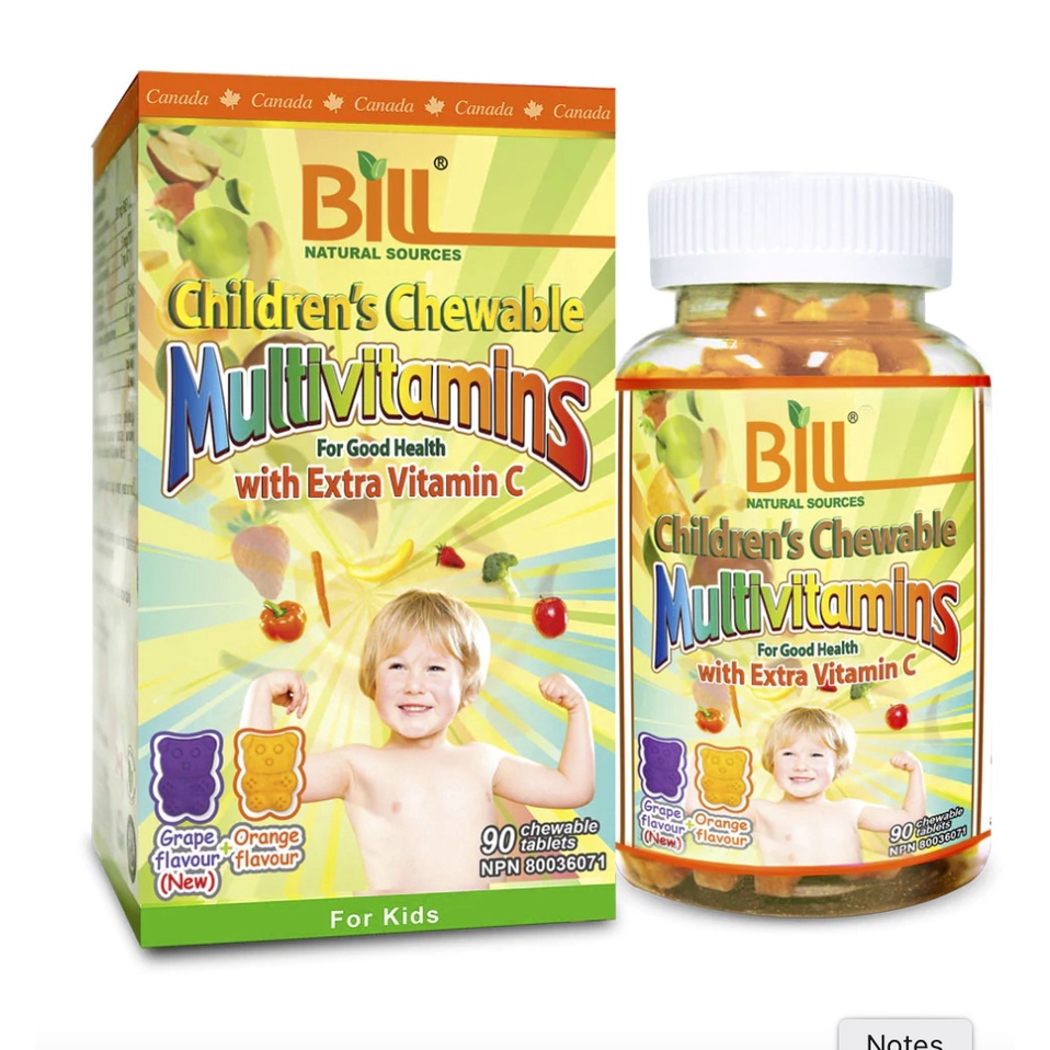BILL Natural Sources Children's Multivitamins with Extra Vitamin C 90