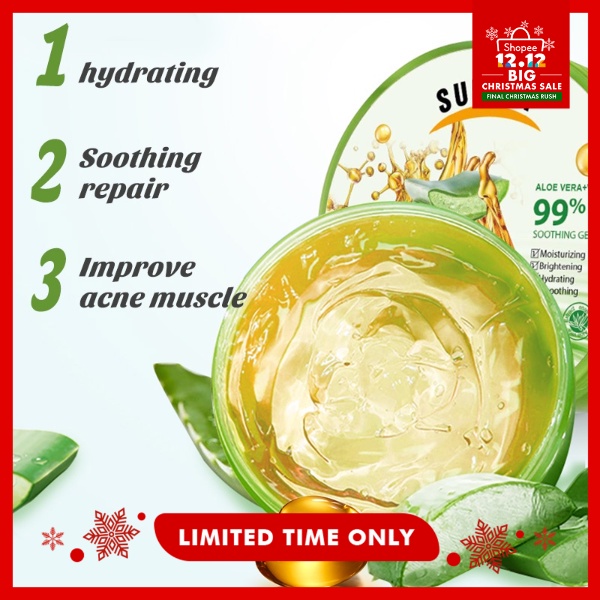 SUNISA 99 Aloe Vera & Vitamin E Soothing Gel Moisturizing Brightrning