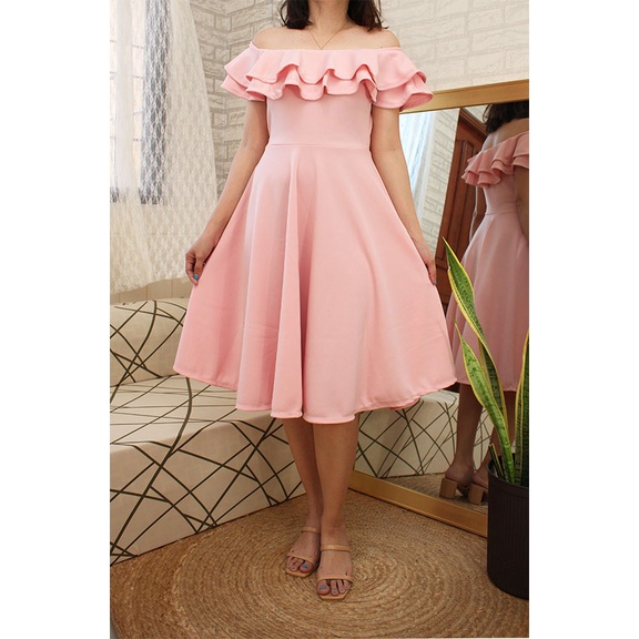 Comfy PIA Neoprene Cocktail Dress, Semi Formal , Elegant Dress Free Size  fits Small to Semi Large | Shopee Philippines