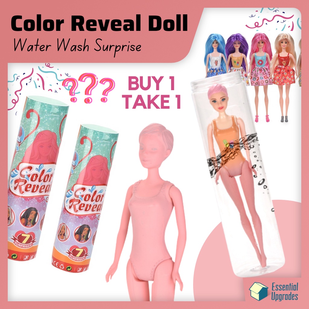 BUY1 TAKE1 Color Reveal Doll Water Wash Dress Up GIFT for Girls Barbi Color Changing Toy Set