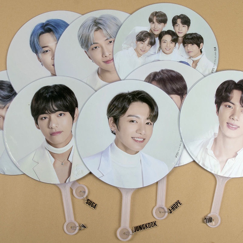 KPOP BTS MAP OF THE SOUL TOUR IMAGE PICKET Handheld Fan HD Photo Round