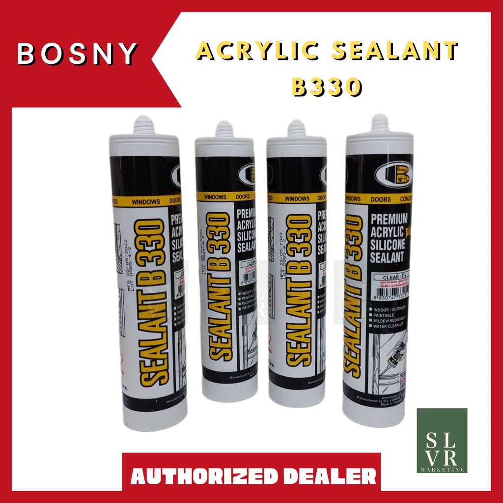 Bosny Acrylic Sealant Plus B330 Paintable Clear | Shopee Philippines