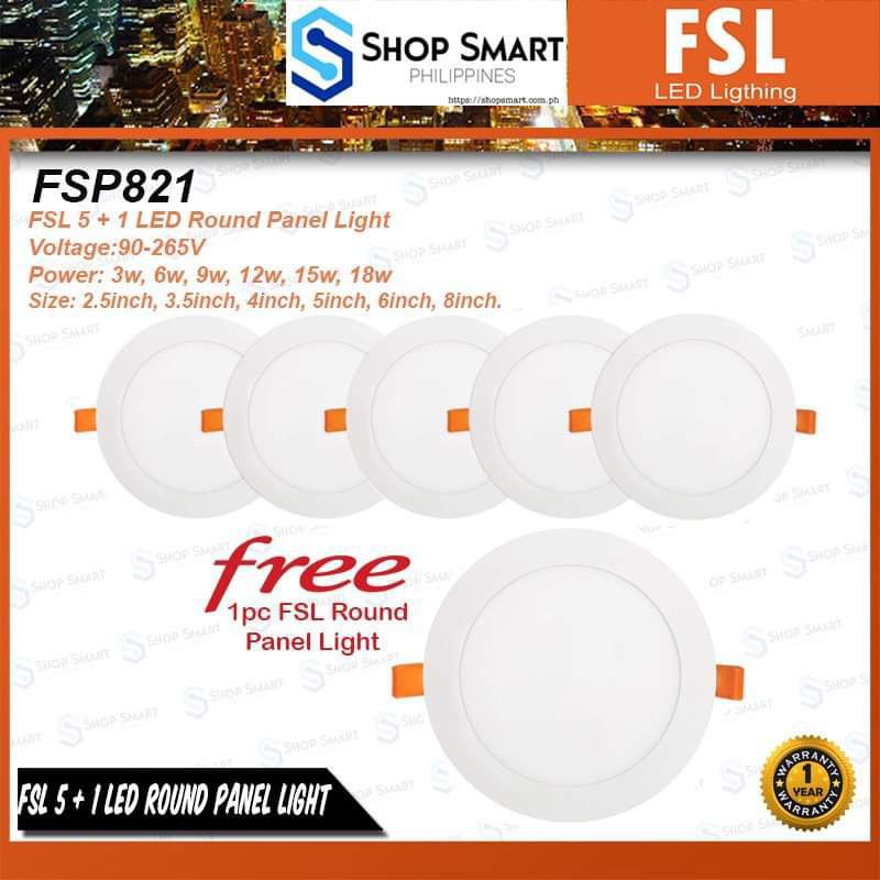 Led round deals panel light 9w