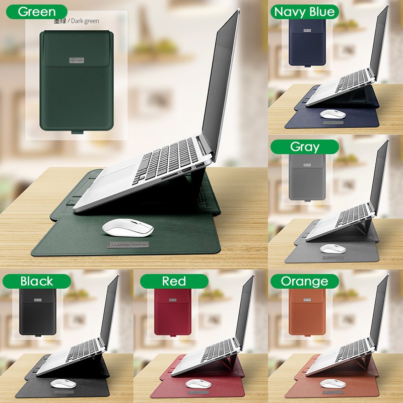 laptop stand bag PU Leather Felt bag/Sleeve Bag Case Stand 11 12 13 14 15.4 inch Notebook Laptop