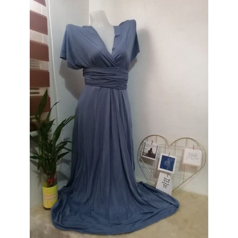 dusty blue infinity dress