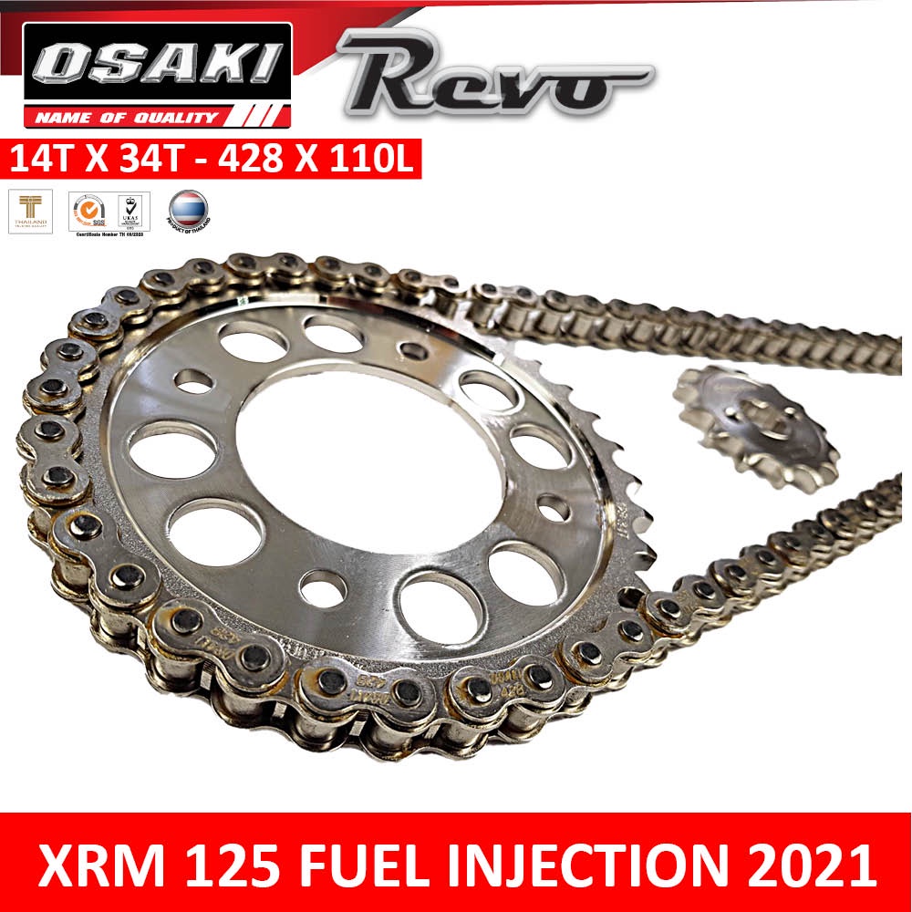 xrm 125 sprocket size