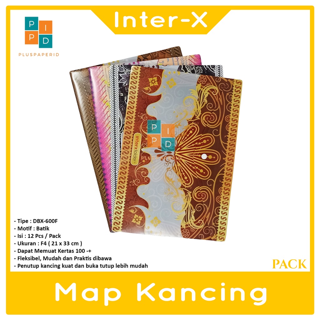 Inter X Folder One Map Buttons Batik Motif DBX-600f - Pcs | Shopee ...
