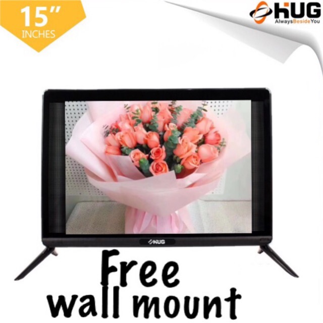 LED TV HUG 15 inch W/Glass Screen Free/Wall Mount | Shopee Philippines