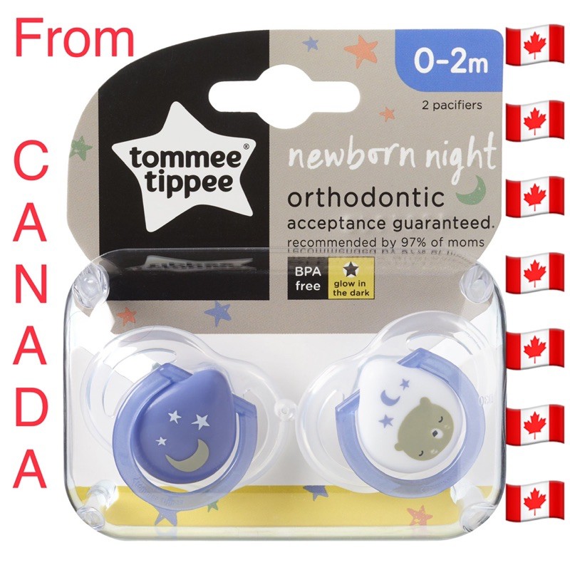 Tommee Tippee Closer to Nature Newborn Night Baby Pacifier, 02mo 2pack Shopee Philippines