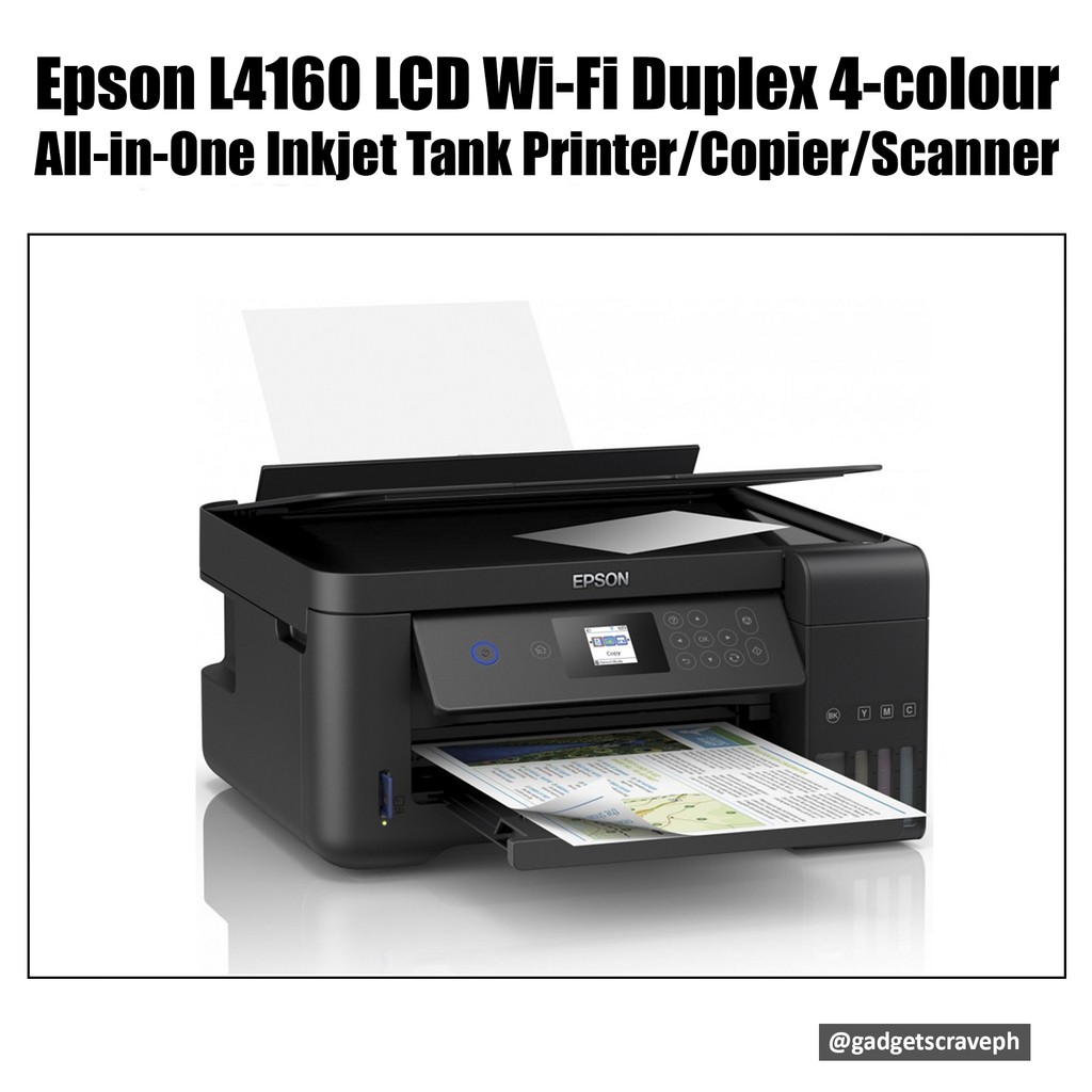 Epson L4160 Wi Fi Duplex All In One Inkjet Ciss Tank Printer With Lcd Print Copy Scan 0311