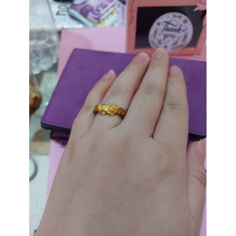 SPECIAL EDITION Piyao Real 24k Gold Ring LEGIT!!! | Shopee Philippines