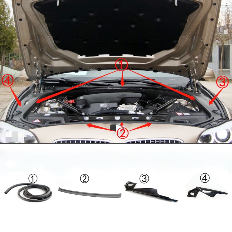 Engine Bay Fender Under Hood Cover Rubber Seal Strip For Bmw F10 F18