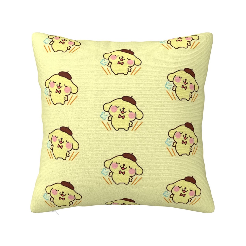 Sanrio Pompompurin Print Throw Pillow Case Cover For Sofa Bed Couch ...