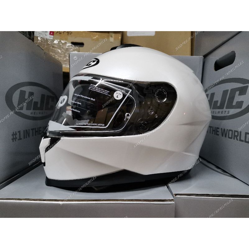 Hjc c70 hot sale pearl white