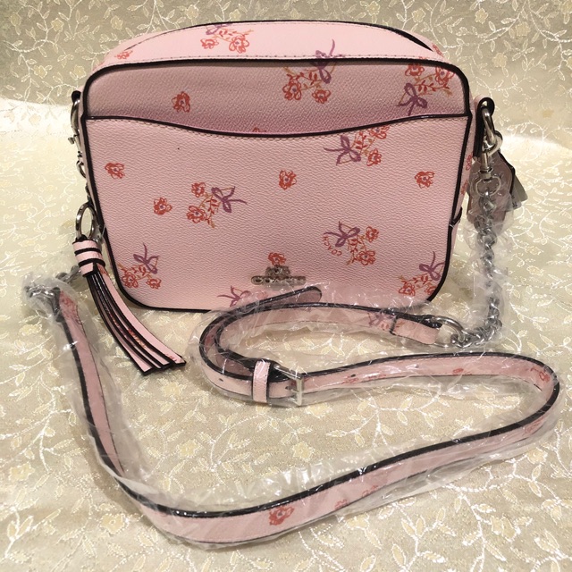 SOLD CLEARANCE SALE Coach Camera Bag with Floral Bow Print