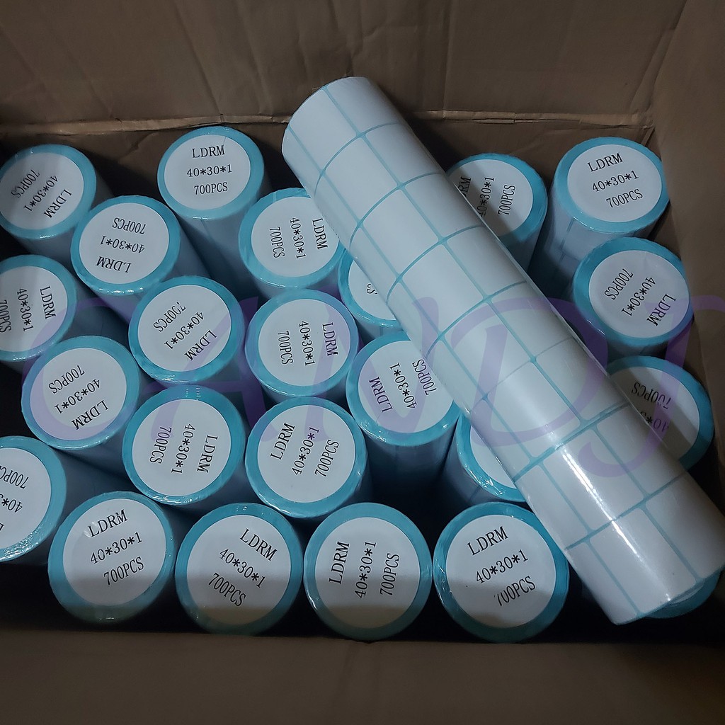 8 rolls 40mm x 30mm - 700pcs Waterproof High Quality Thermal Barcode ...