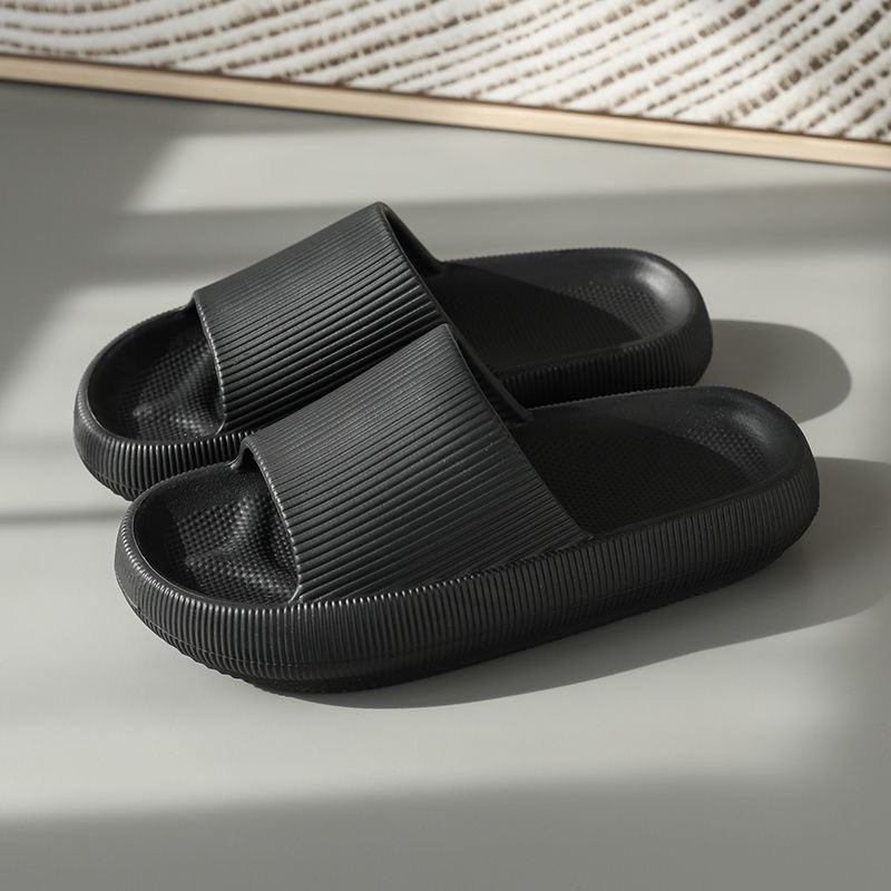 Thick bottom solid color home unisex couple non slip silent indoor comfortable slippers 2096 Shopee Philippines