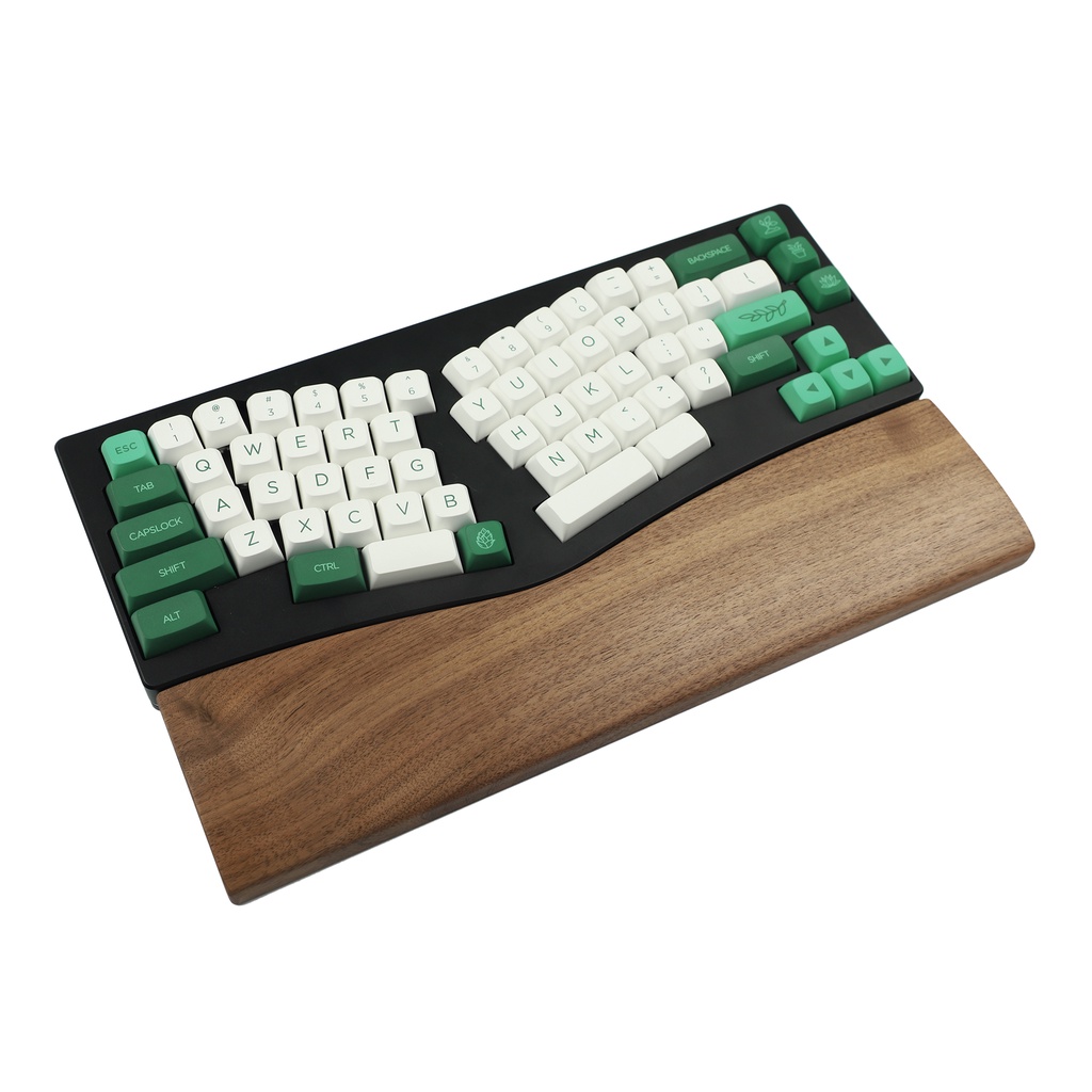 YMDK Wings Wooden Wrist Rest | Solid Wood Walnut | For Wings Mechanical ...
