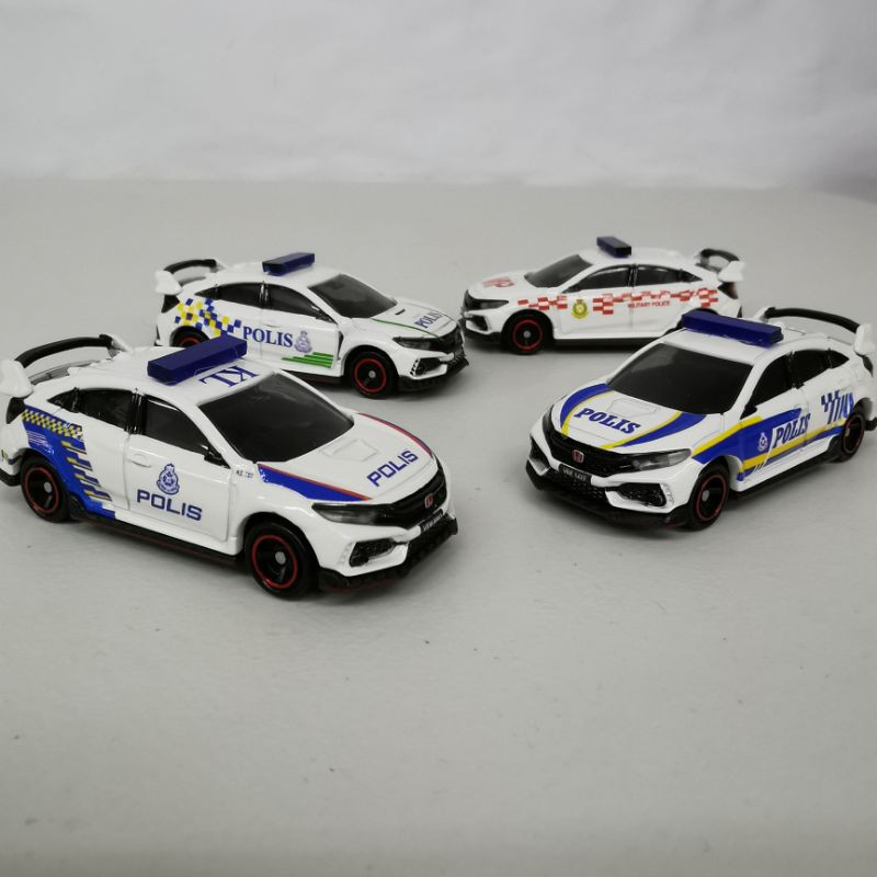 Honda Civic FC kereta polis Pdrm, military polis MP scale 1:64 die cast ...