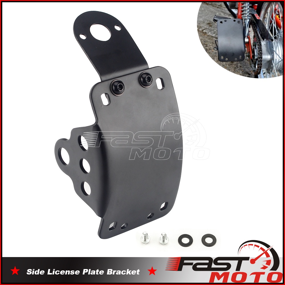 RjMOTO/ Old School Motorcycle Side Mount License Plate Bracket Kit