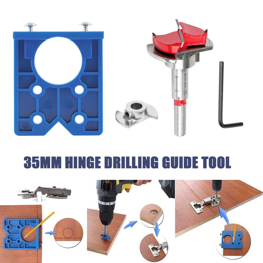 35mm Concealed Hinge Jig Sets Guide Hinge Hole Cutter Cabinet Hinges ...