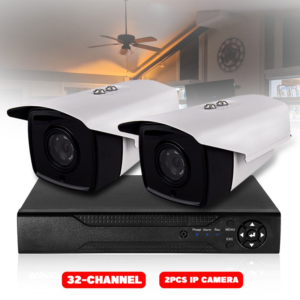 32-channel 500W hard disk video recorder NVR digital + SET OF 2 IP ...