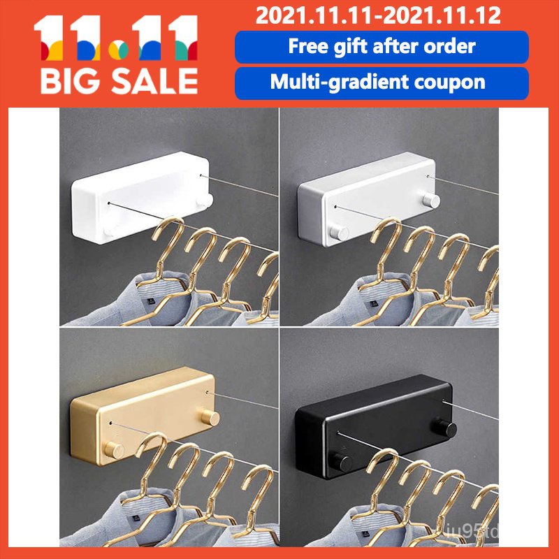 Telescopic Clothesline Stainless String Drying Rack Magic Balcony ...