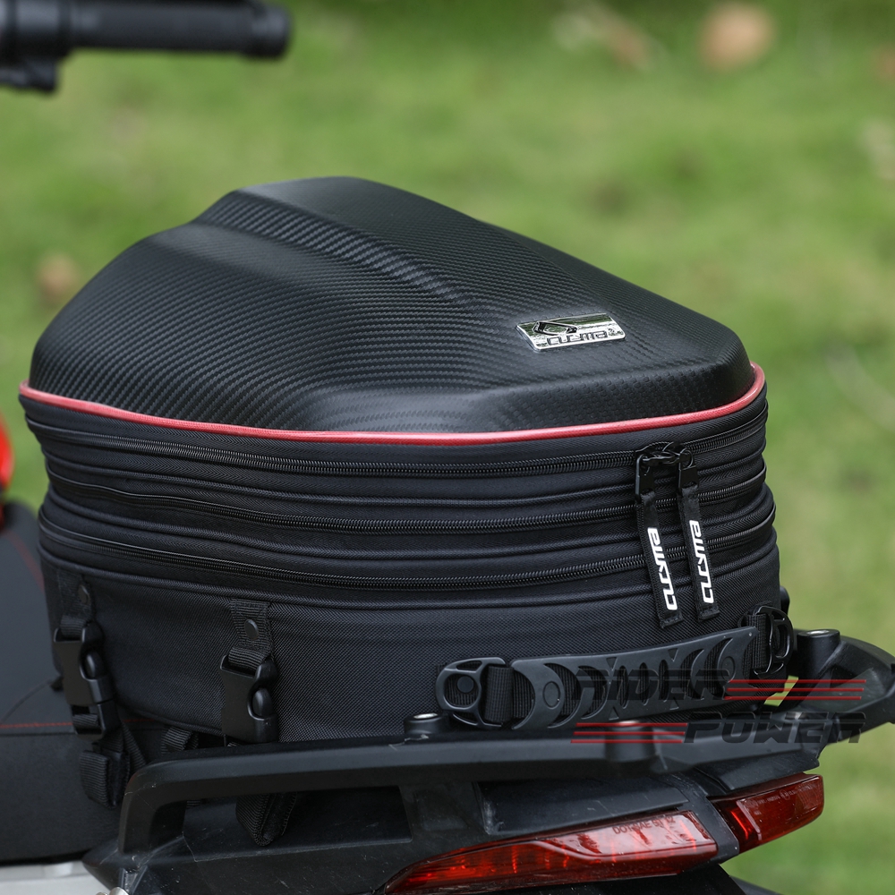 Motorcycle Scooter Saddle Bag Tank Tail Bags Rear Pack Backpack Helmet Bag Waterproof Carbon Fiber