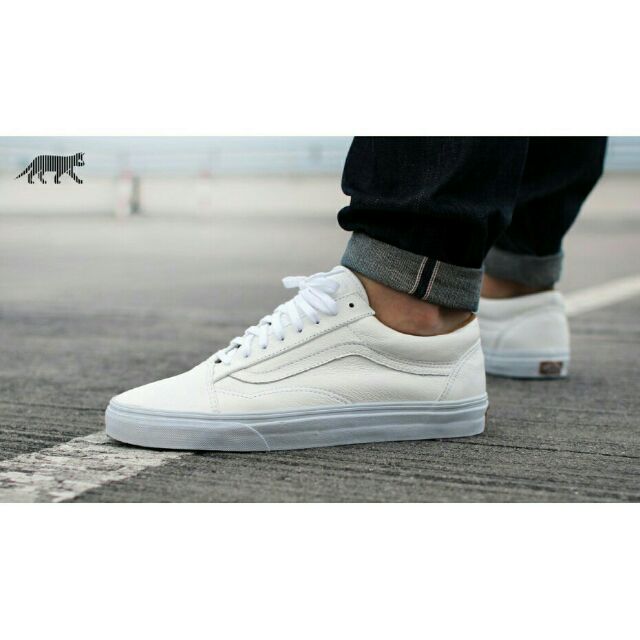 All White Old School Vans | Shopee Philippines