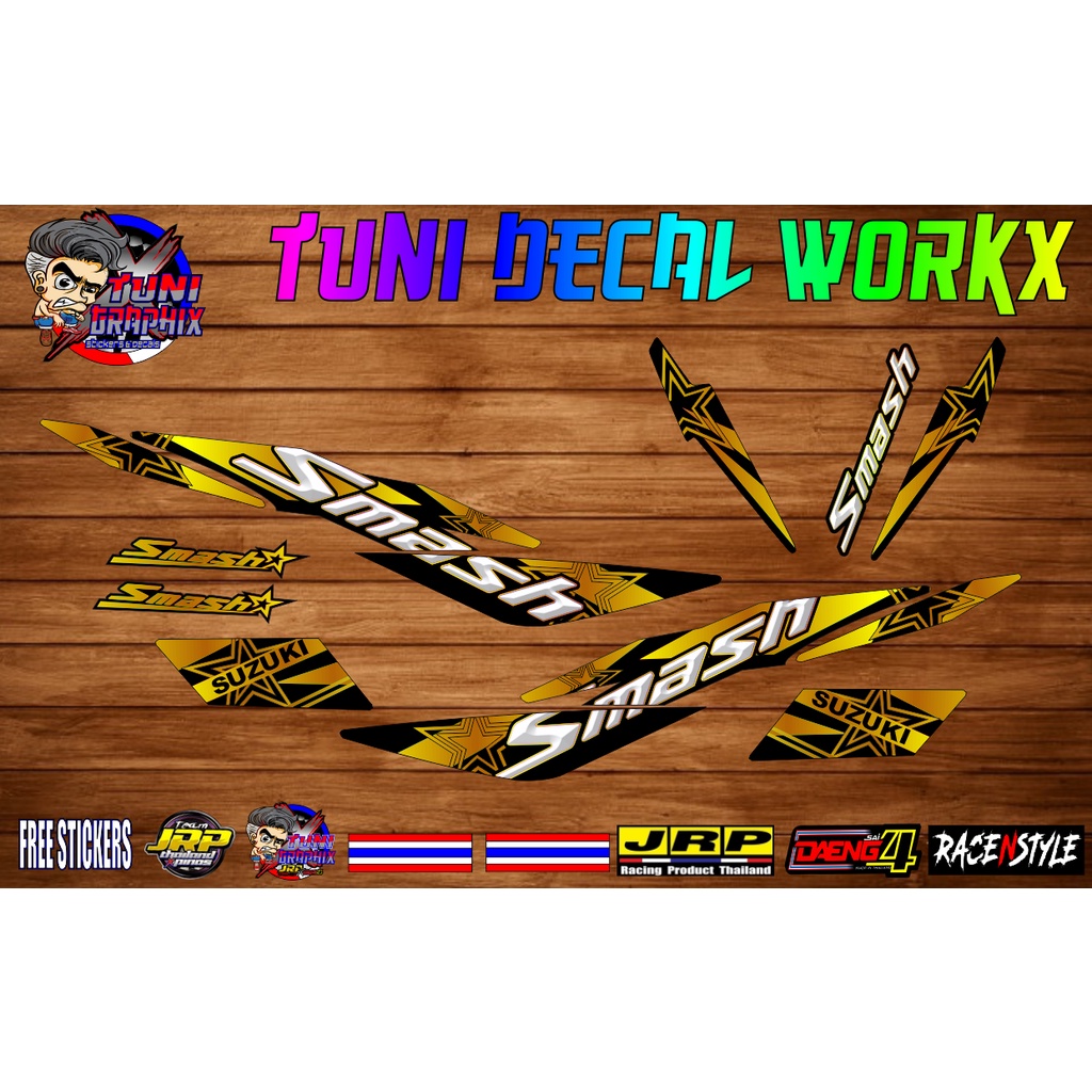 Smash 115 Stock Decal (GOLD EFFECT w/ freebies) | Shopee Philippines