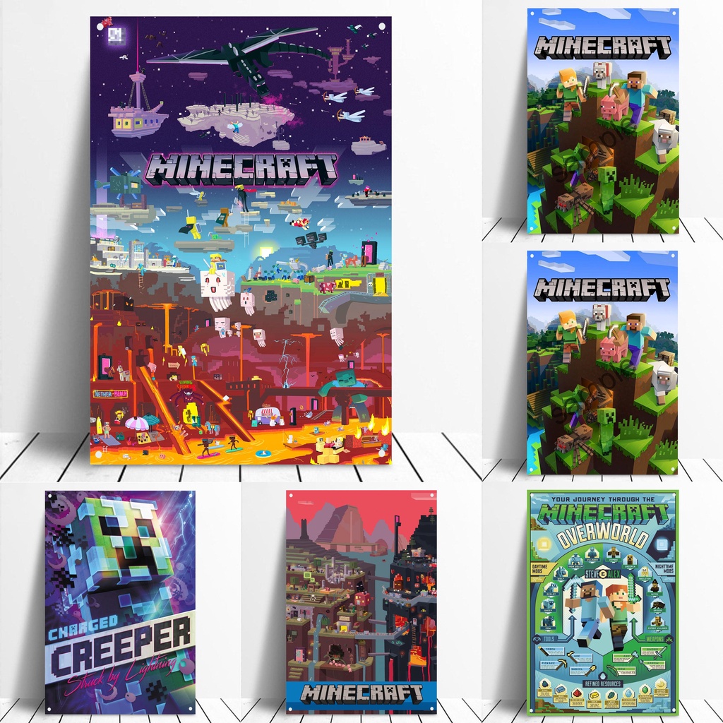 Minecraft Metal Poster Tv Shows Movie Game Anime Tin Sign Wall Art Decor  MZ367 | Shopee Philippines