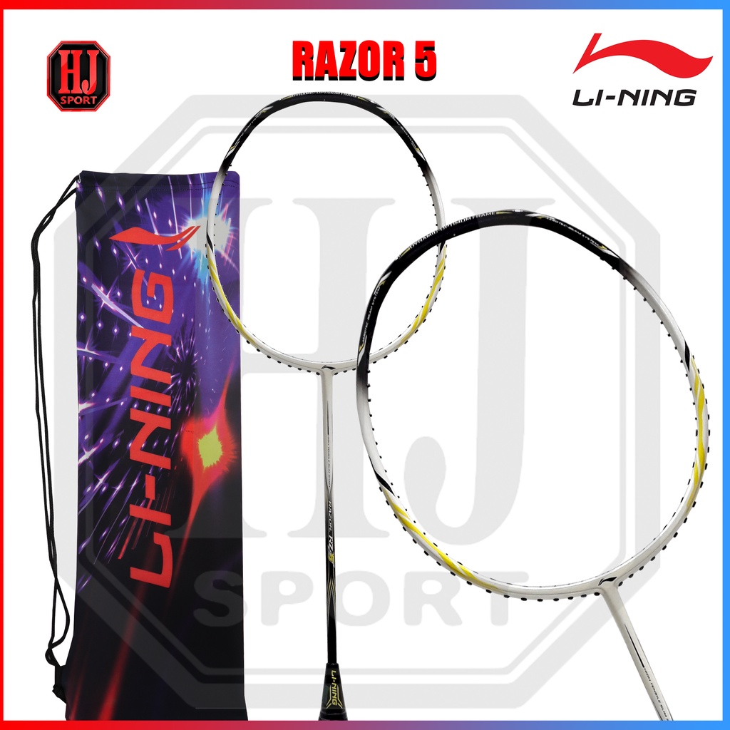 Original Lining Razor RZ 5 Generation I Racket, Bonus Badminton Strings ...