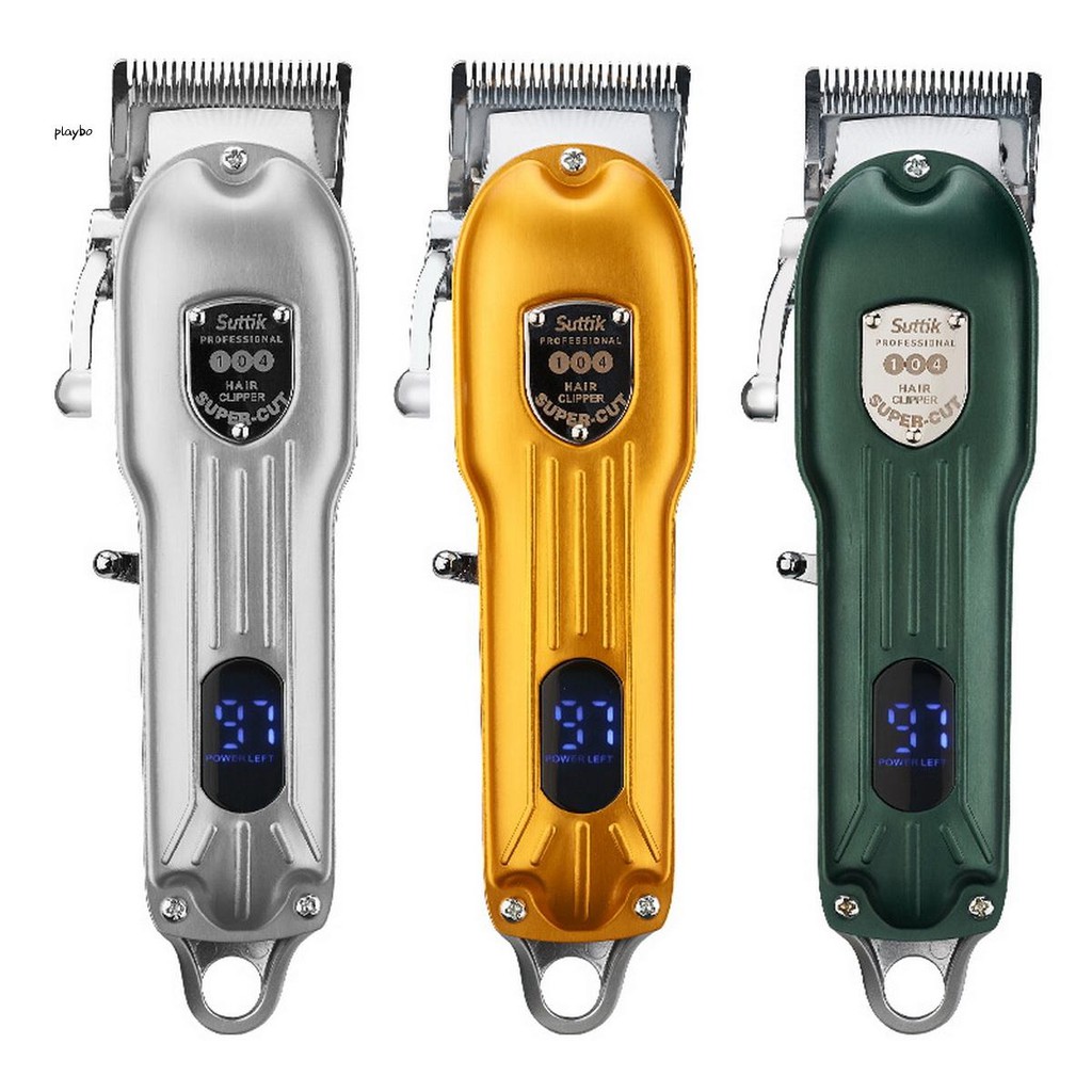 LCD Digital Display Hair Clipper Home Self-Service Hair Clipper Retro ...