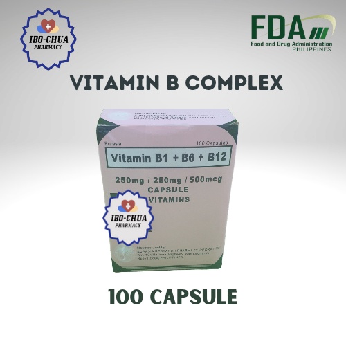 Vitamin B complex Forte (EURASIA)- 100 Capsules | Shopee Philippines