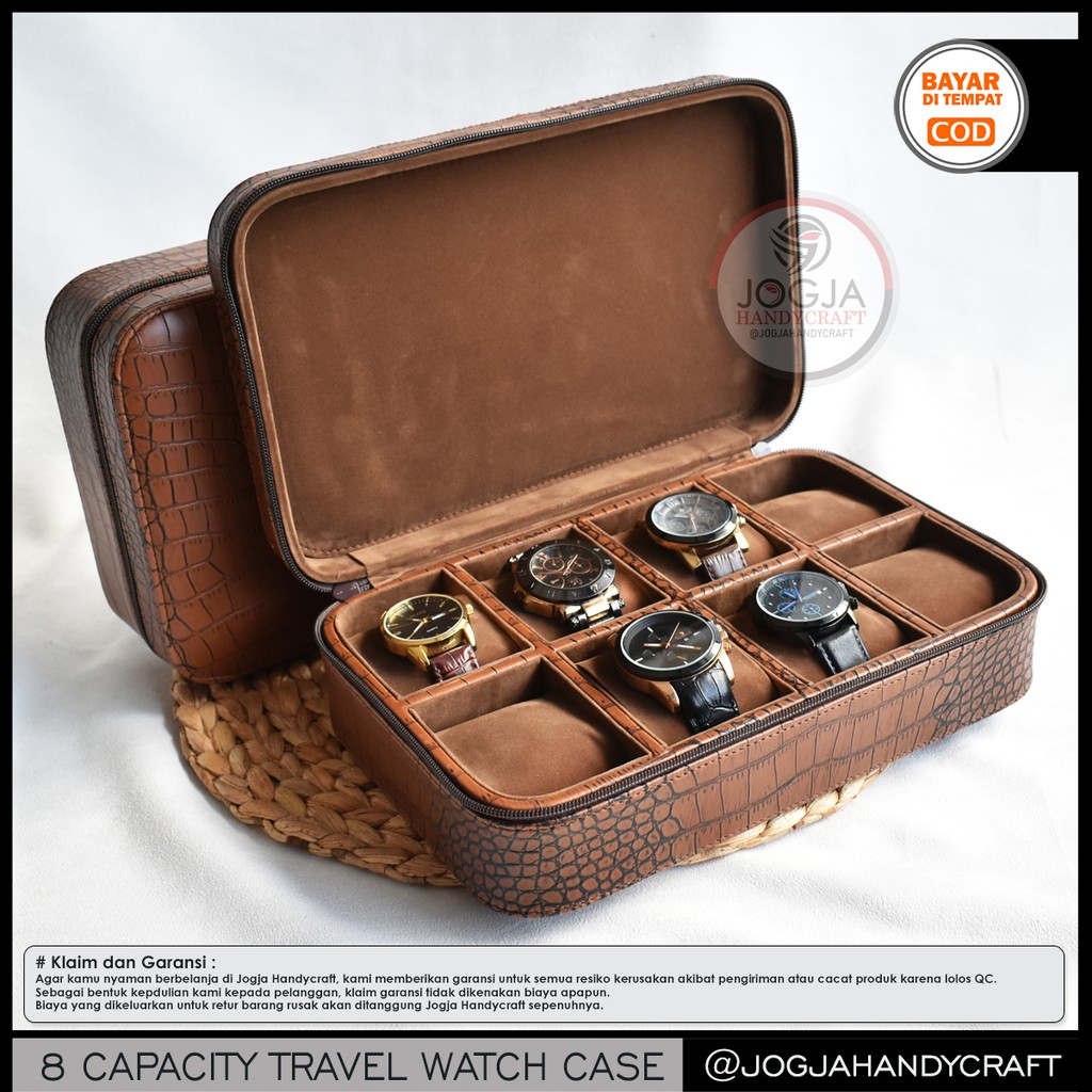 8 Slots PREMIUM Travel Watch Box Jumbo Watch Case Watch Case Watch Case Shopee Philippines