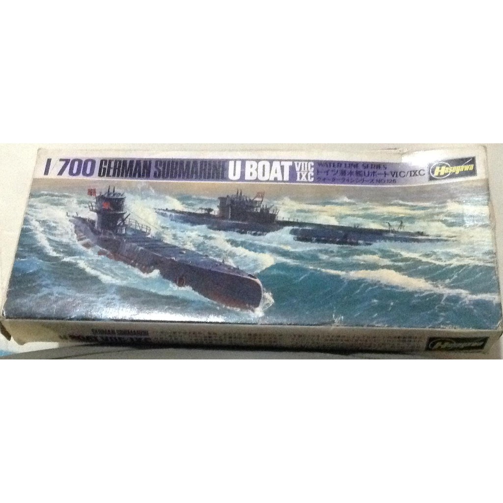 Hasegawa 1/700 Model Kit #126 GERMAN SUBMARINE U-BOAT VIIC/IXC Made in ...