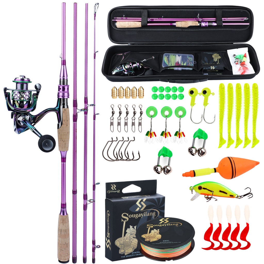 Fishing Rod and Reel Combo Set Spinning Fishing Reel and Spinning