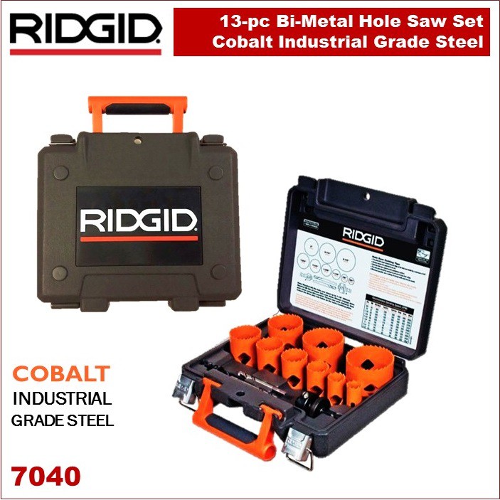 Ridgid 13pc BiMetal Hole Saw Set 7040 Shopee Philippines