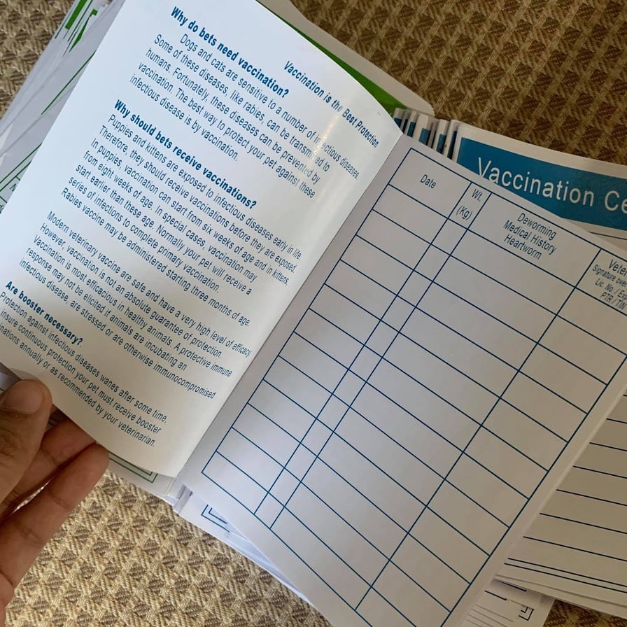 FB Pet Vaccination Card pet vaccination record for your dogs or cats ...