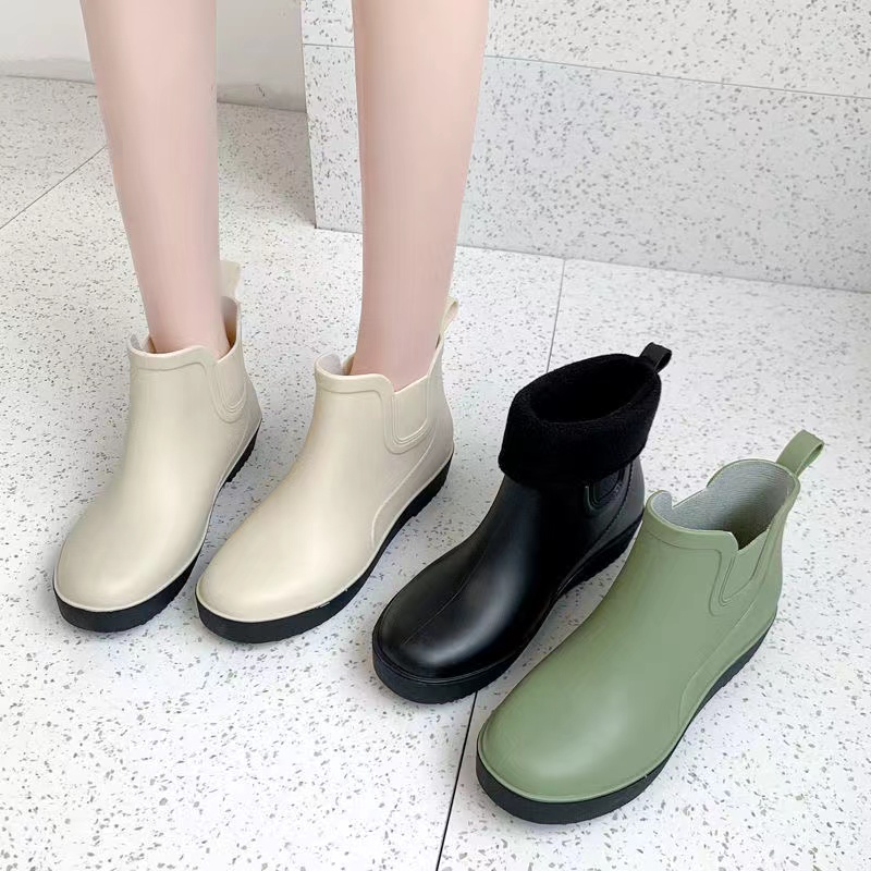 New rain boots women s fashion Korean version student waterproof shoes short tube non slip wear resi Shopee Philippines