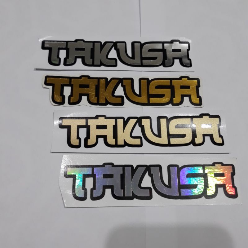 TAKUSA STICKER/DECAL IN GOLD, SILVER & HOLOGRAM | Shopee Philippines