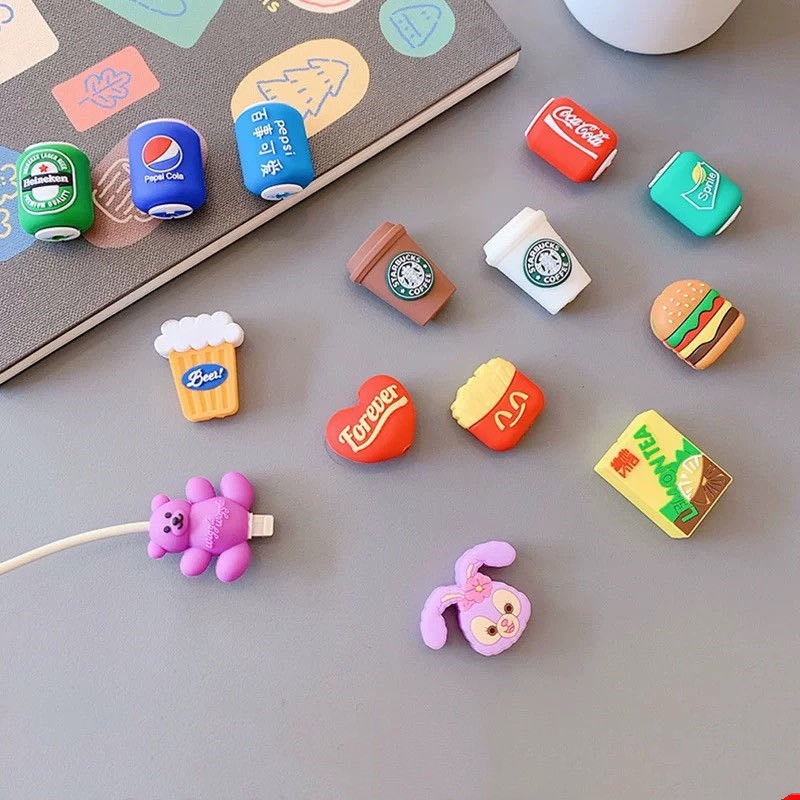 New Take a bite Cartoon Cute Charging Cable Protector Android Break ...